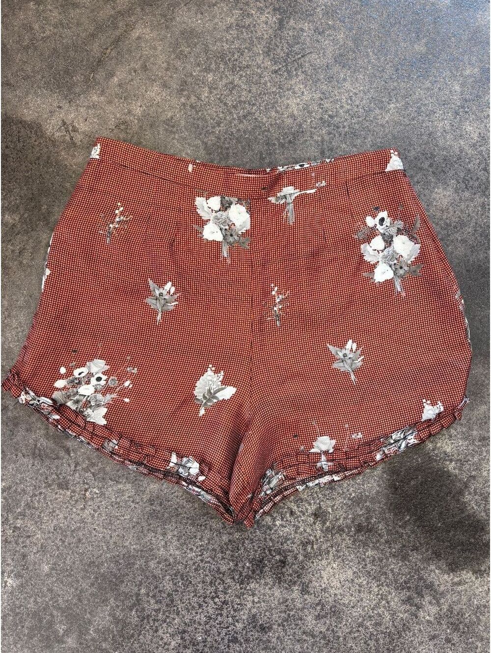 Opening Ceremony Rust Grided Shorts 4